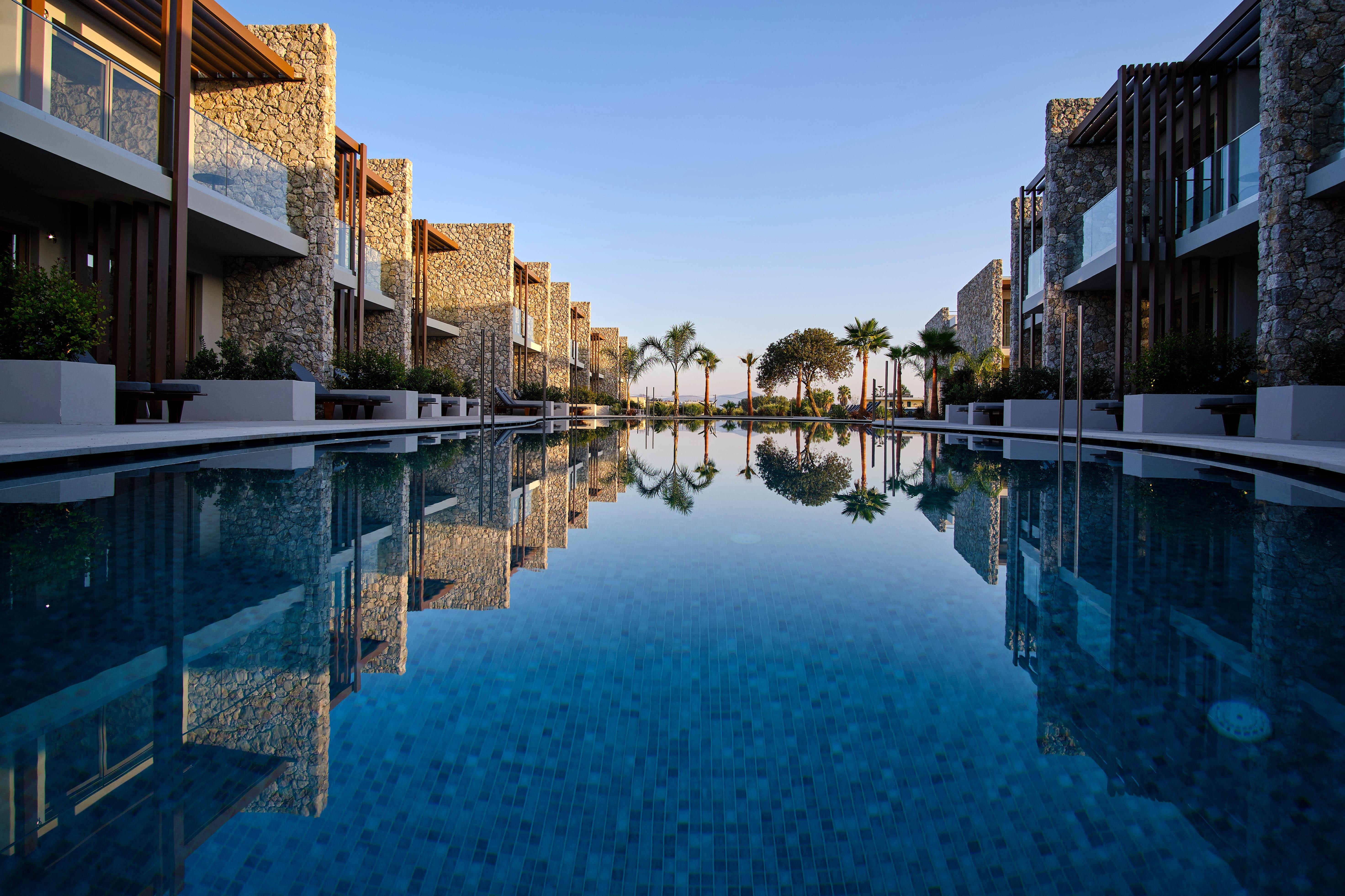 Utopia Blu Hotel Tigkaki  Bagian luar foto