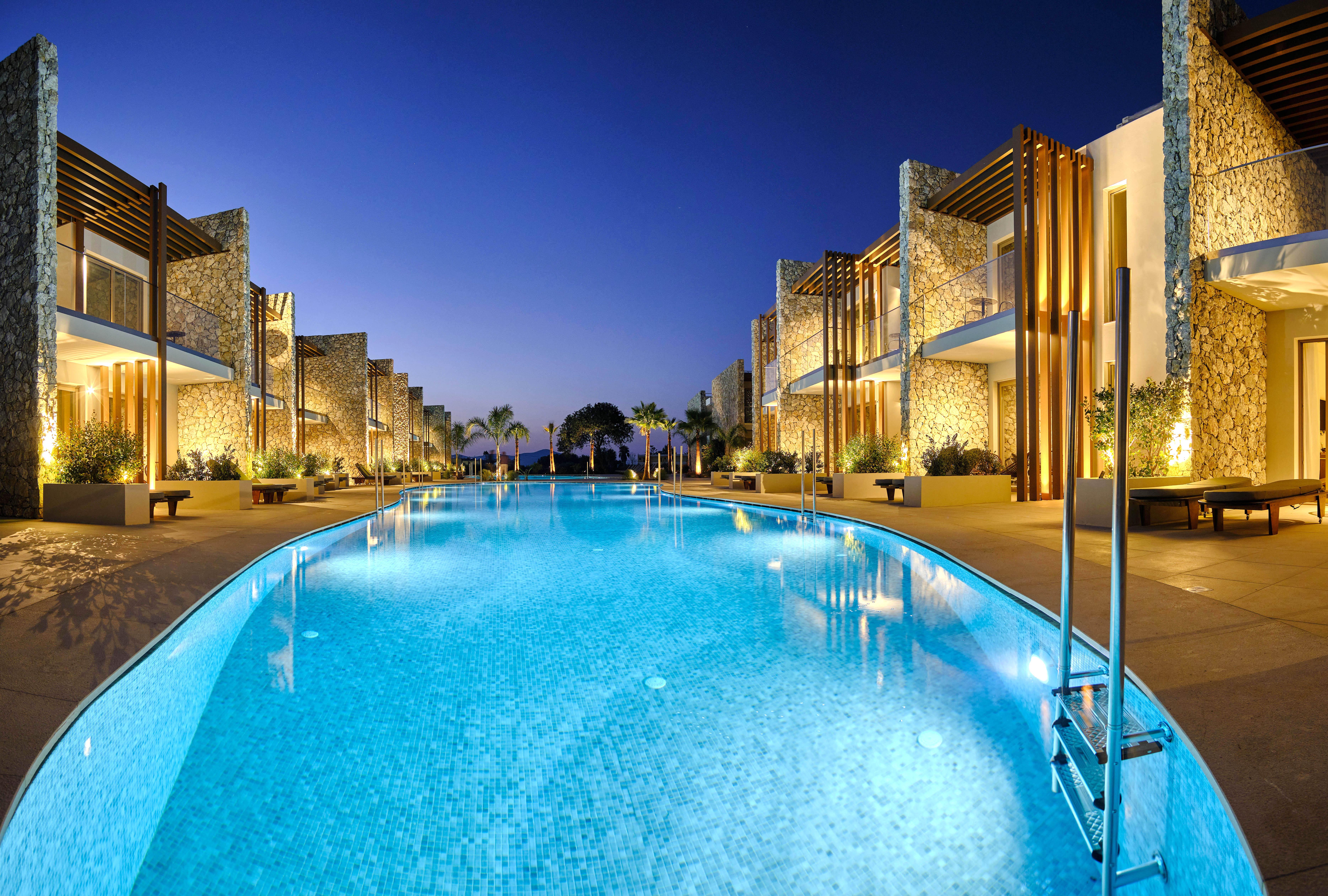 Utopia Blu Hotel Tigkaki  Bagian luar foto